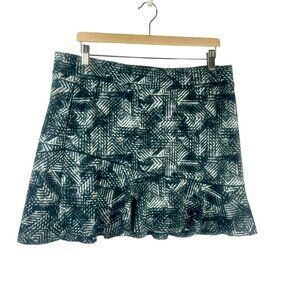 Made for Life Skort Skirt Women Size Large Black White Gray Shorts Golf Tennis